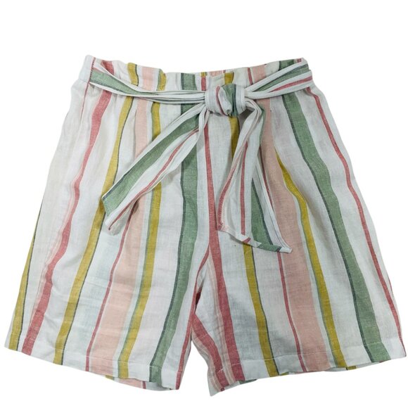 High Rise Stripe Paperbag Shorts size small LAND & SEA - Picture 3 of 12